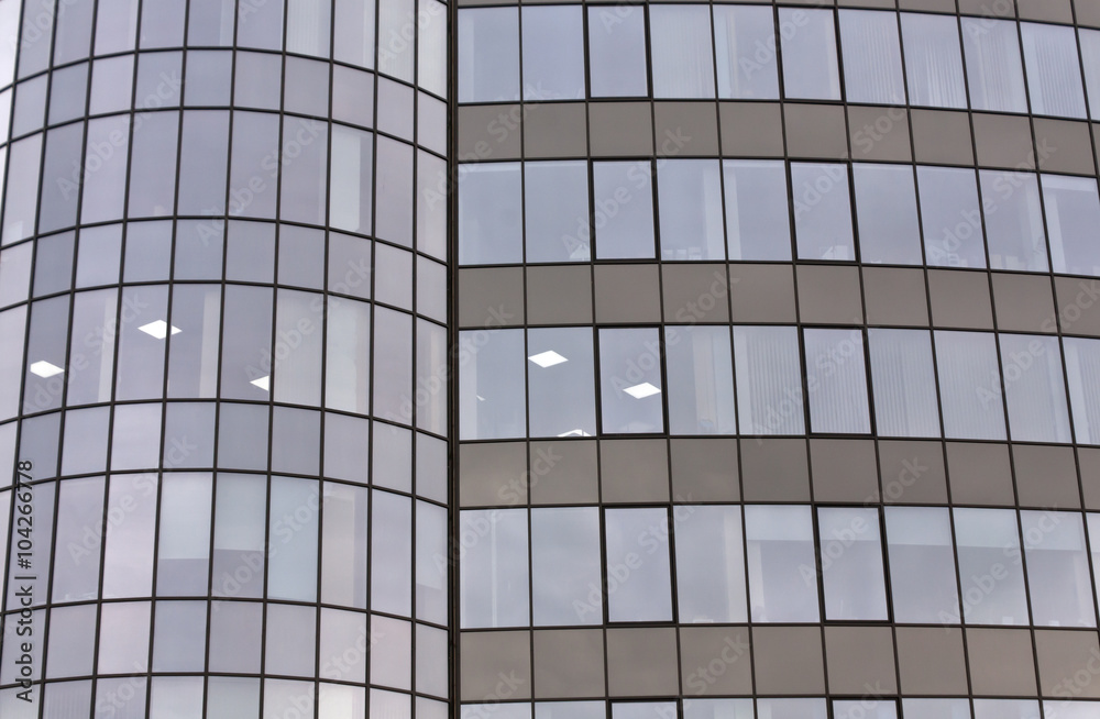 Modern glass office building. Modern glass office building.
