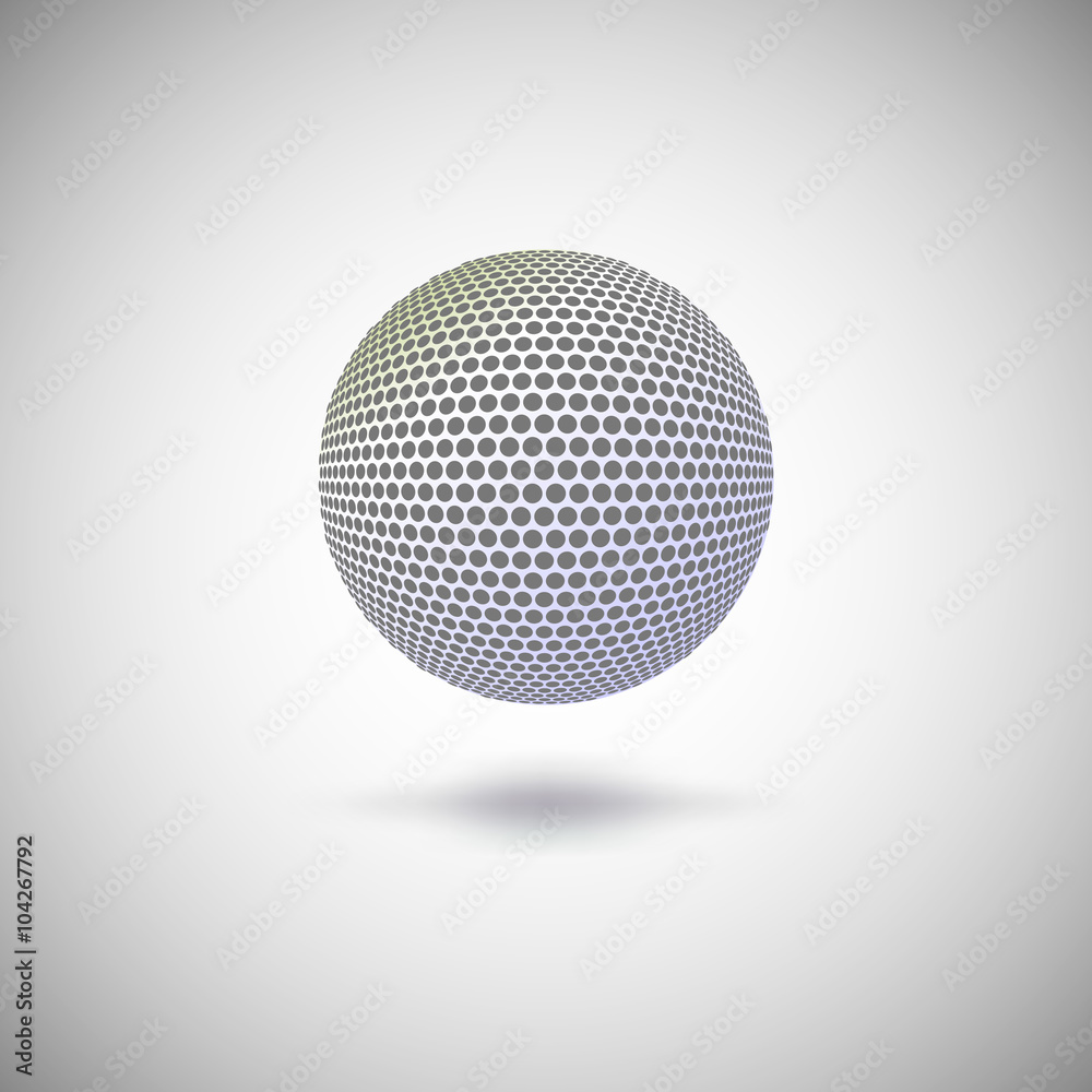 Halftone color sphere. Halftone color sphere.
