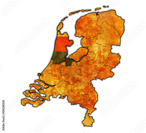 north holland on map of provinces of netherlands