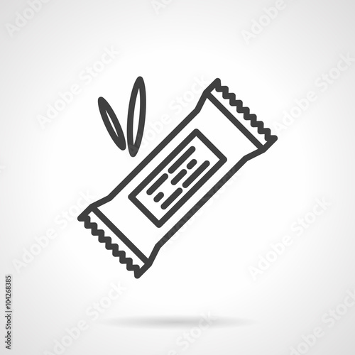 Energy bar black line design vector icon