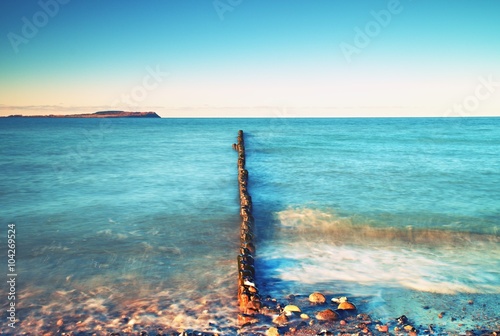 Wooden breakwater on Baltic Sea © rdonar