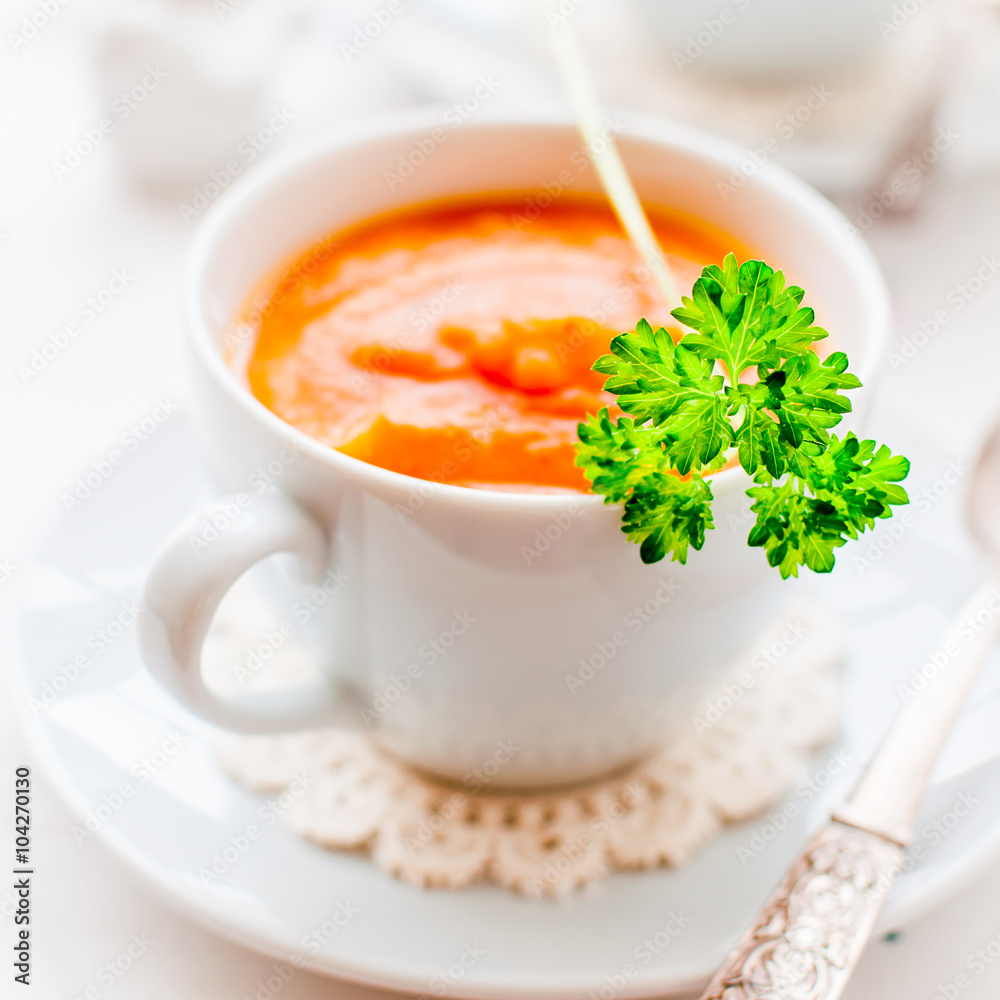 Cream Carrot Soup in a Cup Cream Carrot Soup in a Cup