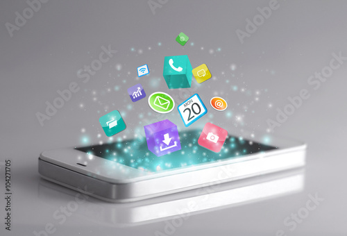 Wallpaper Mural Smartphone with apps Torontodigital.ca