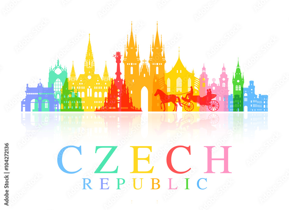 Obraz premium Praga, Republika Czeska Podróże.
