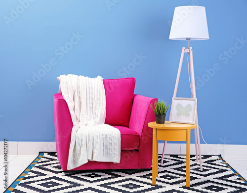 Modern interior of room wit...