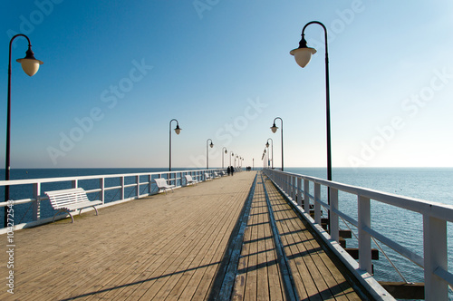 Baltic pier in Gdynia Orlowo, Poland