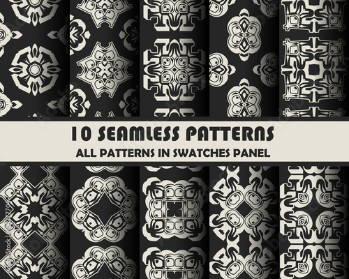 vector set of geometric patterns for design