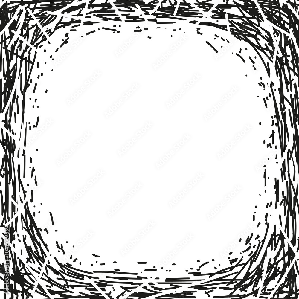 Black and white frame of strokes Black and white frame of strokes