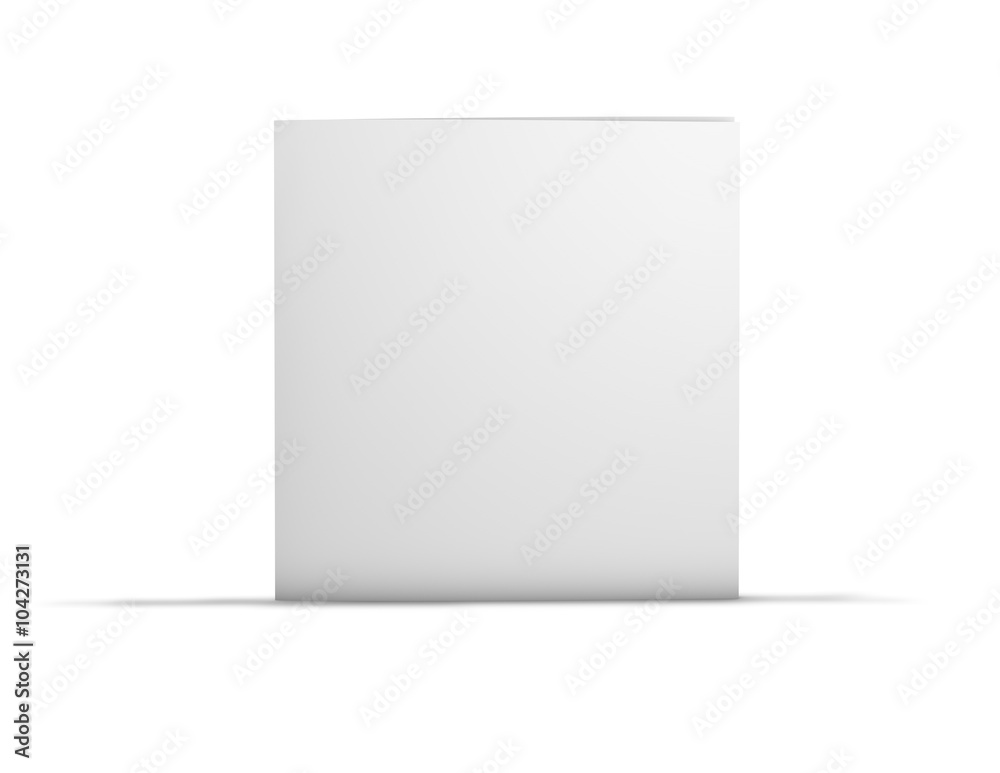 Blank brochure with square pages mock up. Blank brochure with square pages mock up.