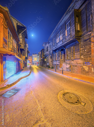 Old streets of Istanbul by night