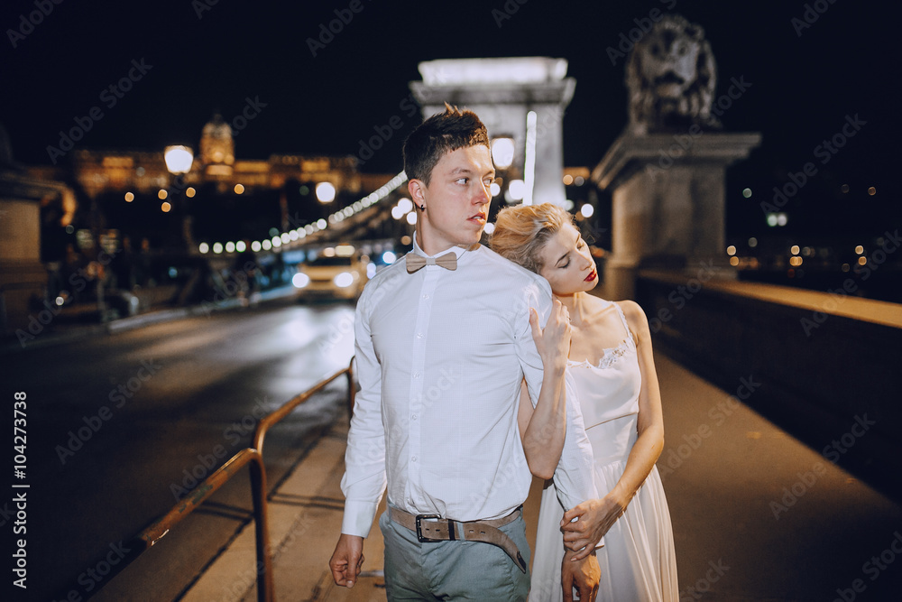 Fototapeta premium wedding day in Budapest