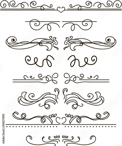 Set of vector ornaments