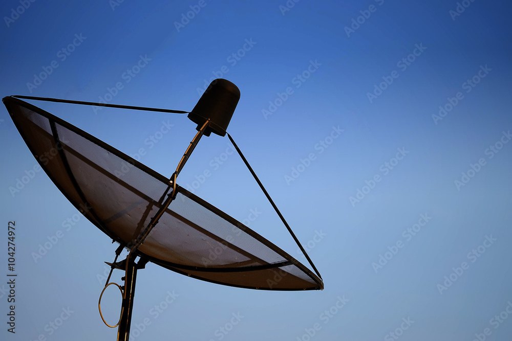 Satellite dish with sky Satellite dish with sky