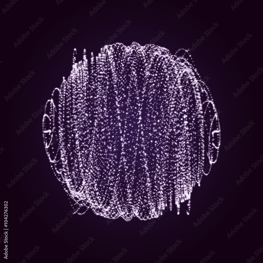 Surreal magic fireball on the dark background Surreal magic fireball on the dark background