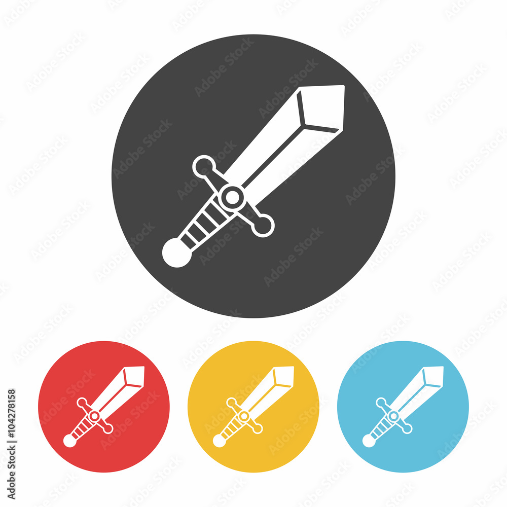 Sword and shield icon Sword and shield icon