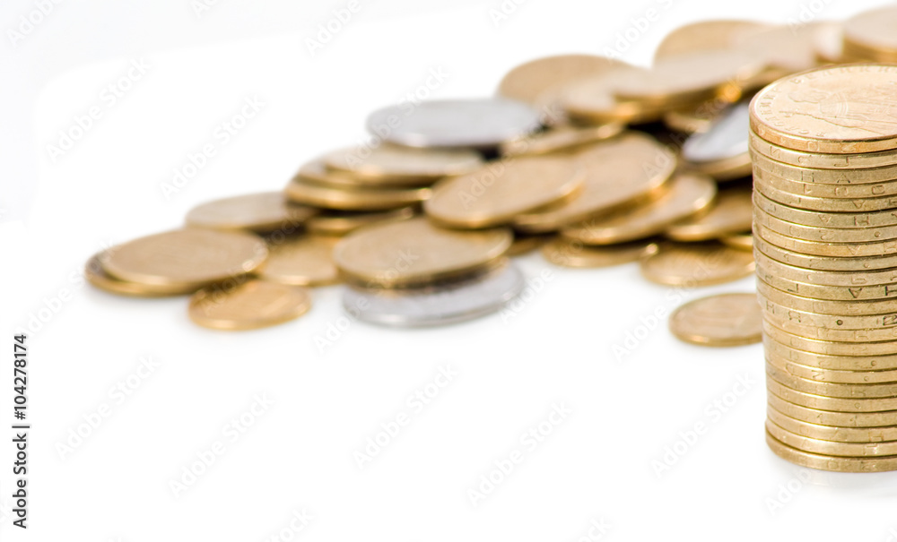 image of money on a white background close-up image of money on a white background close-up