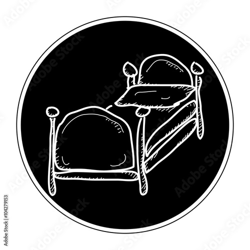 Simple doodle of a bed