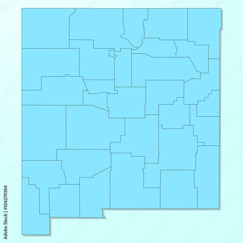 Obraz premium New Mexico blue map on degraded background vector