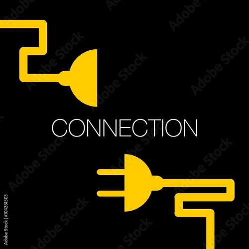 Concept connection or disconnection electricity - power plug