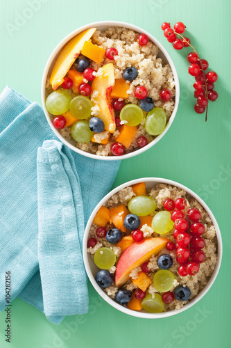 healthy breakfast quinoa with fruits berry nectarine blueberry g