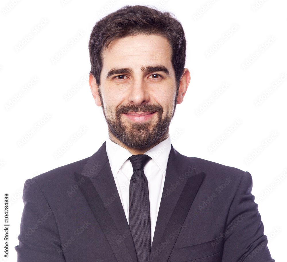 Portrait of a smiling business man, isolated on white background Portrait of a smiling business man, isolated on white background