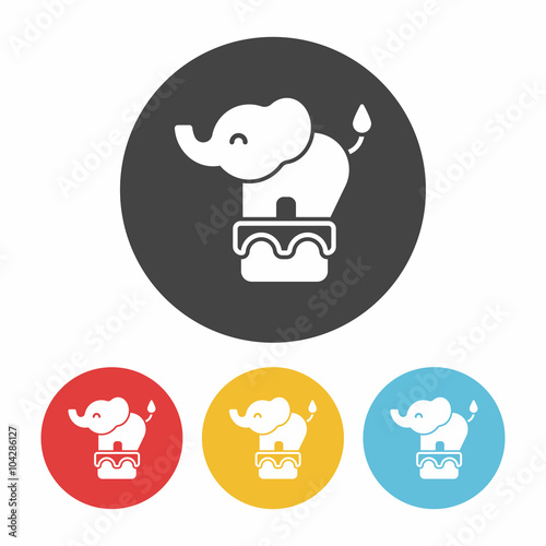 circus elephant icon