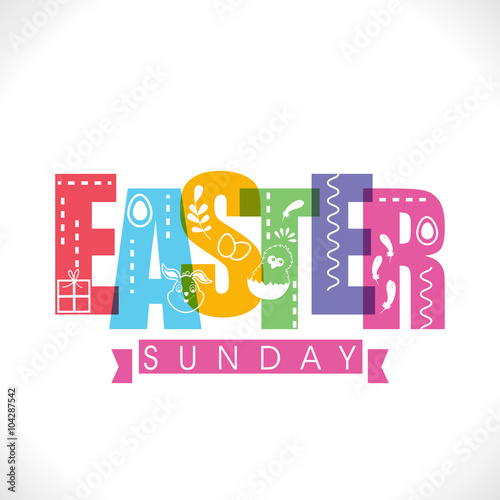 Greeting card for Easter Sunday celebration.