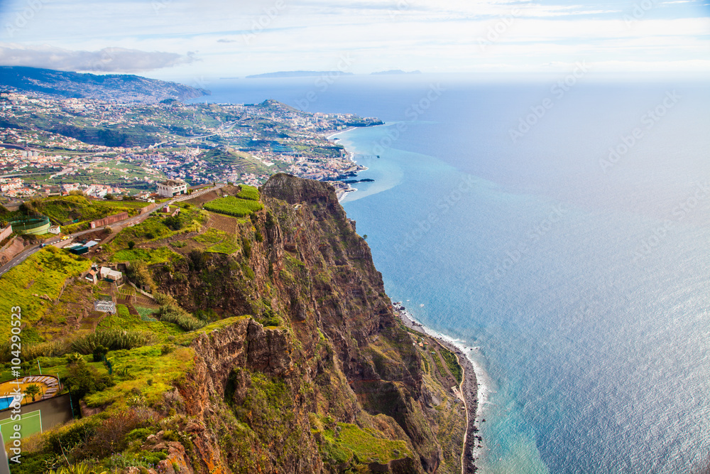 Lookout from the Cabo Girao in Madeira, Portugal