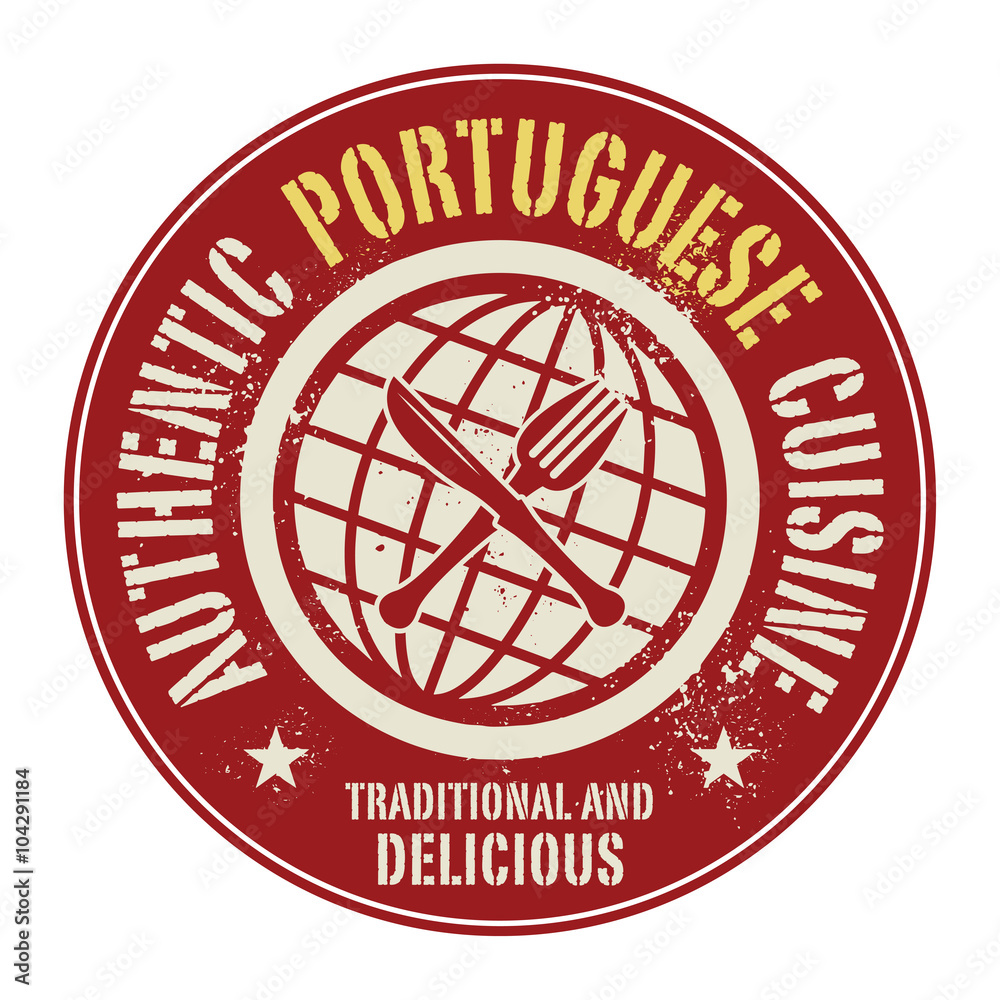Abstract stamp with the text Authentic Portuguese Cuisine Abstract stamp with the text Authentic Portuguese Cuisine