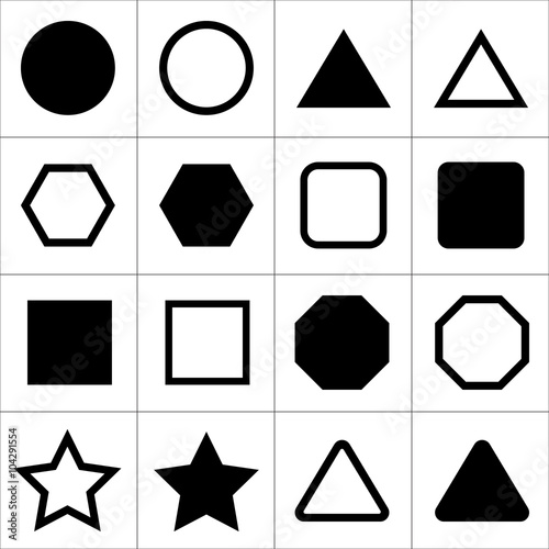 geometrical shape icons photo
