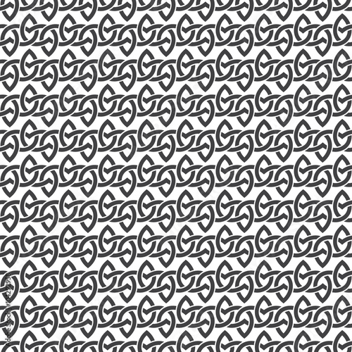 Seamless pattern of parallel braids with swatch for filling. Celtic ornament texture. Fashion geometric background for web or printing design.