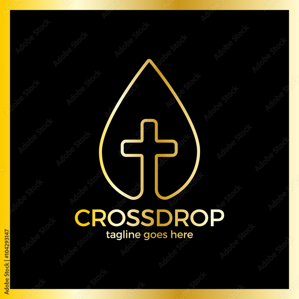 Cross Drop Logo - Christ Blood Cross Drop Logo - Christ Blood