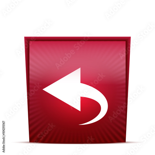 Icona Freccia Indietro - Box Rosso