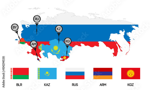 Eurasian Economic Union map