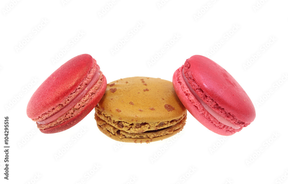 Tasty colorful macaroon on white background Tasty colorful macaroon on white background