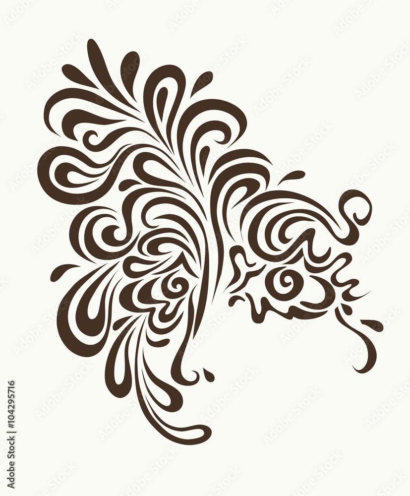 Fototapeta premium Girl head in a stylized drawing style