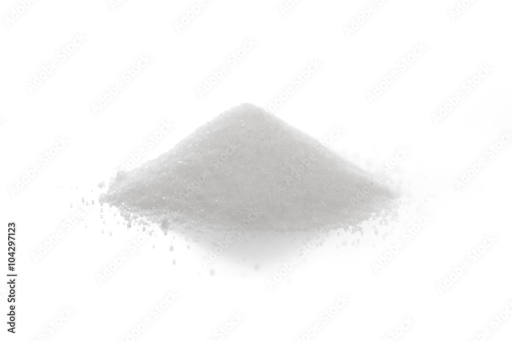 salt on the white background