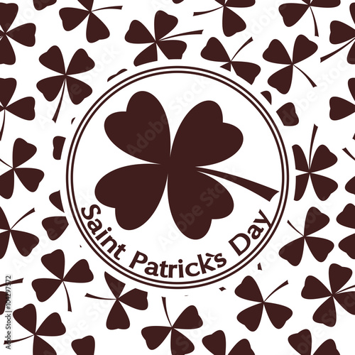 St Patricks day vector greeting card cover design