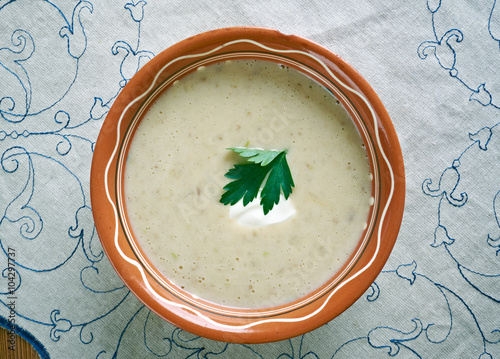 Belarusian soup with mushrooms photo