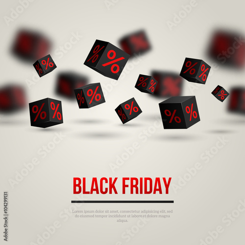 Black Friday Sale Poster. Vector Illustration