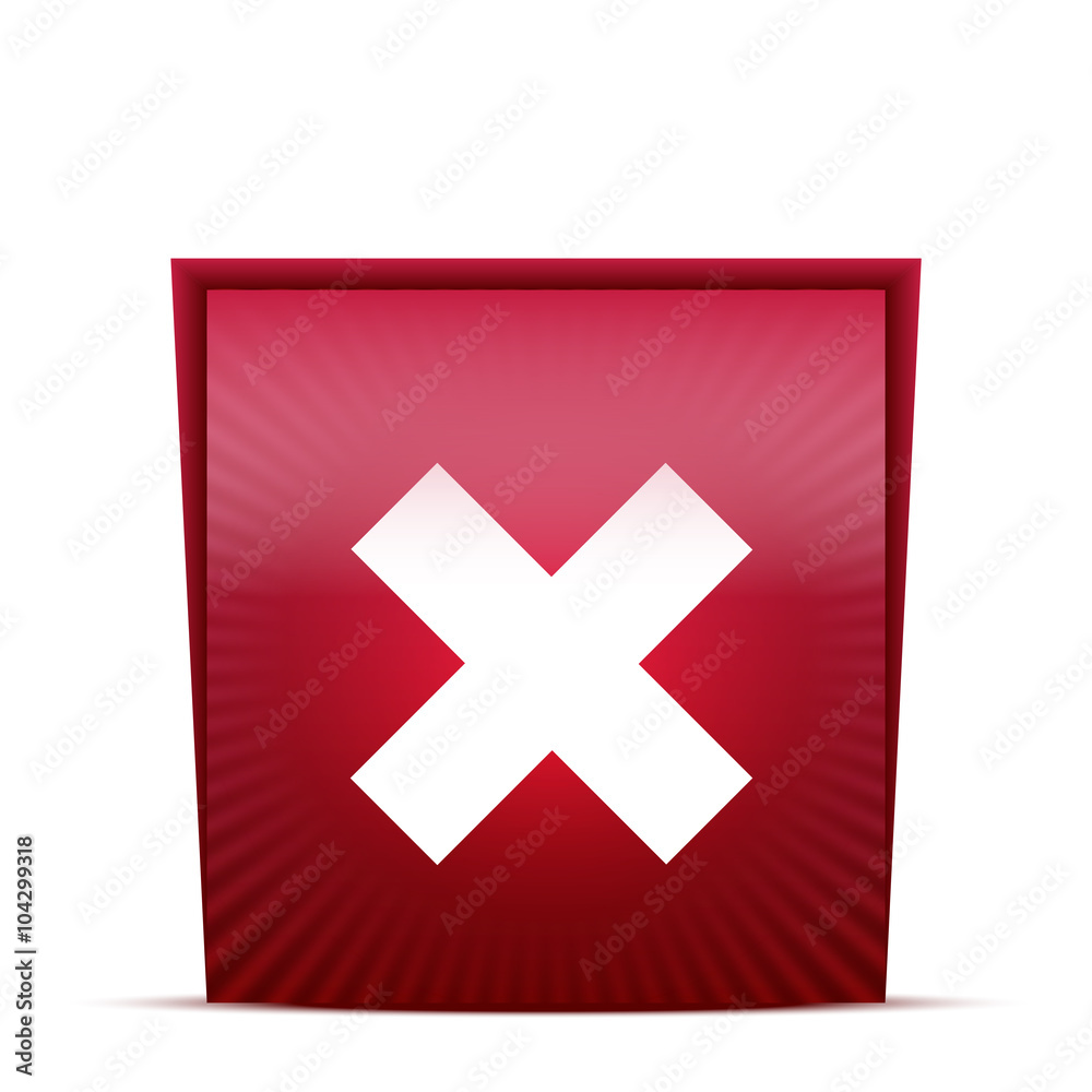 Obraz premium Icona Cancella - Box Rosso