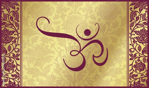 aum syllable, paisley design , Hinduism , India