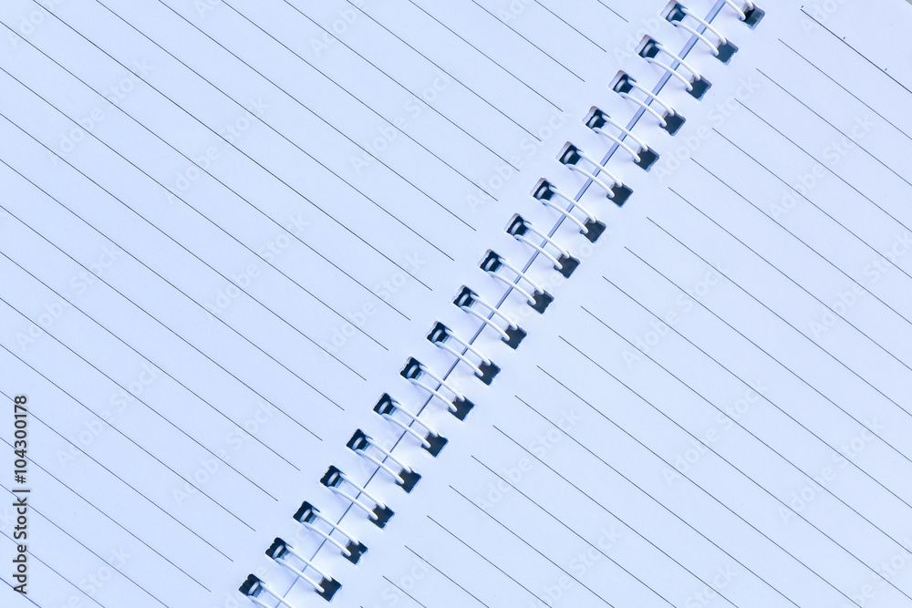 Vertical white page with diagonal black binder for background Vertical white page with diagonal black binder for background