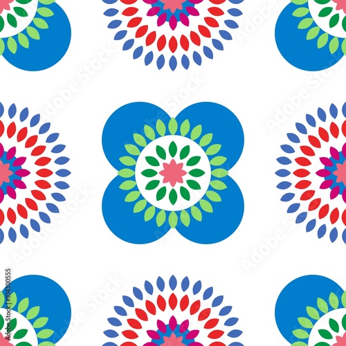 great pattern ornament - endless texture - art ornament decorative tile - flower bloom - flower power