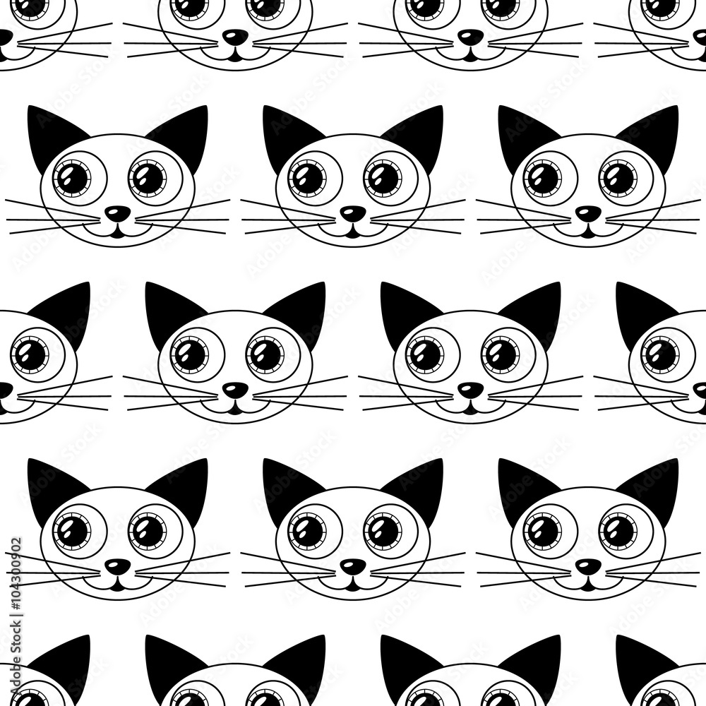 Cats seamless pattern for children Cats seamless pattern for children