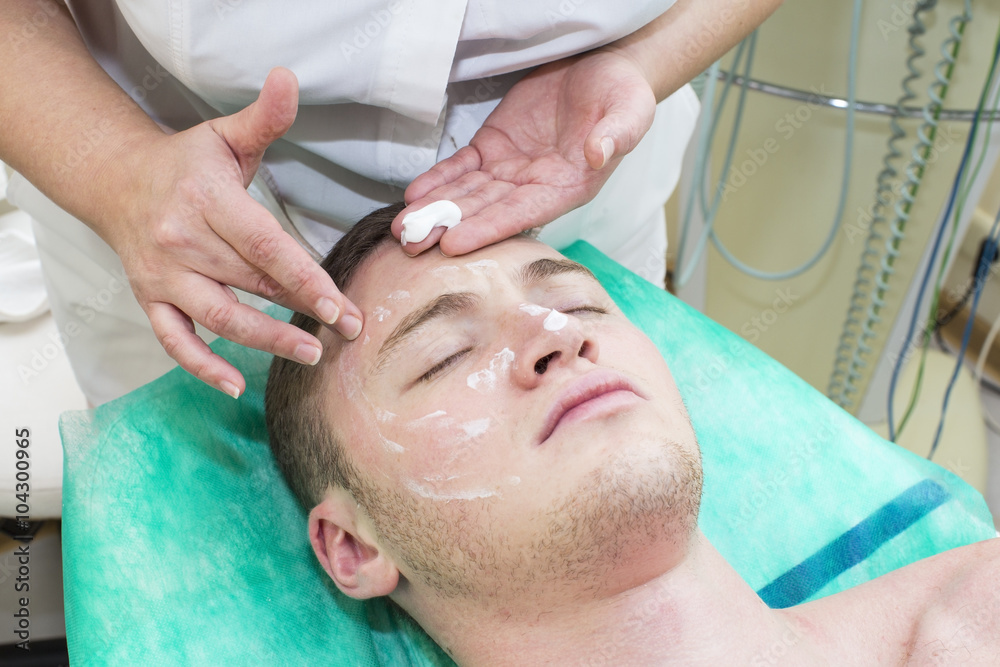 man in the mask cosmetic procedure in spa salon man in the mask cosmetic procedure in spa salon