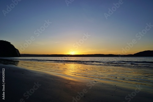 Sunrise over the Playa Blanca beach in Peninsula Papagayo in Guanacaste  Costa Rica