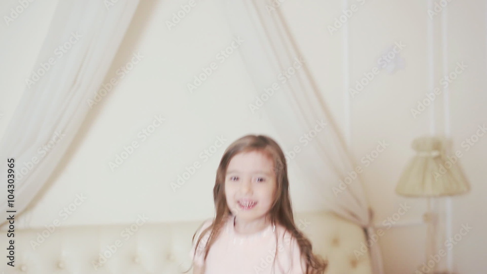 little kid jumping and dancing on the bed little kid jumping and dancing on the bed