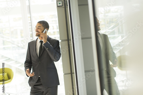 Young black man in the office