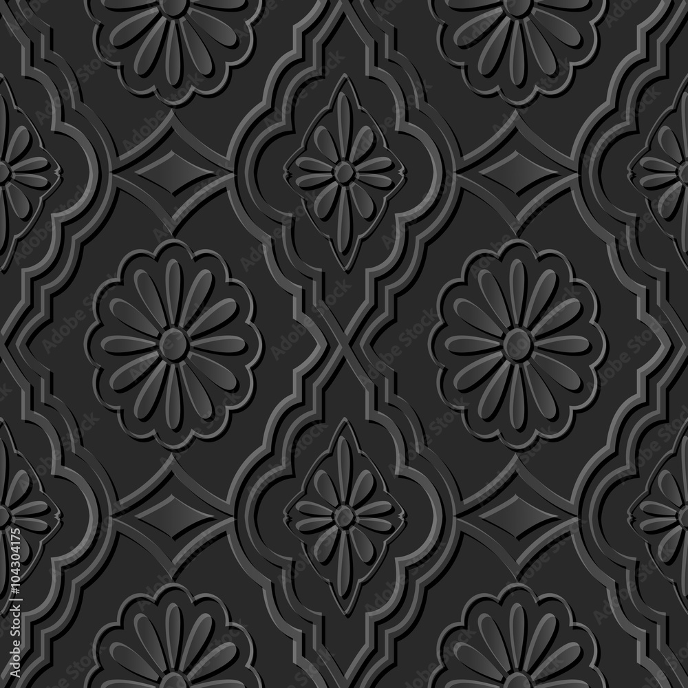 Seamless 3D elegant dark paper art pattern 127 Daisy Flower
Seamless 3D elegant dark paper art pattern 127 Daisy Flower